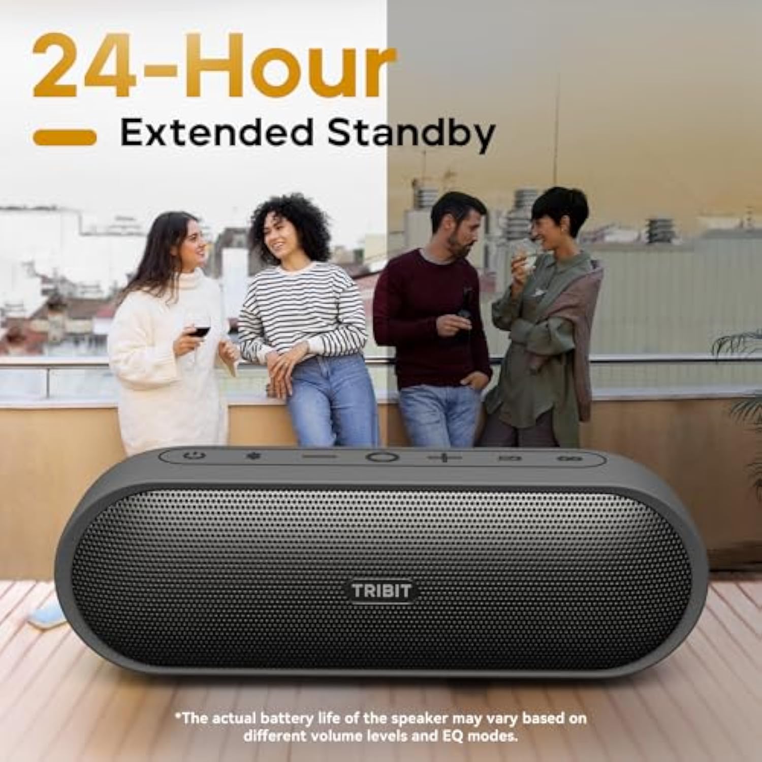 Portable Bluetooth Speaker Xsound Plus 2, Wireless Speaker 30W With Xbass, Ipx7 Waterproof, 24-Hour Playtime, Stereo Sound, Built-In Mic, Bluetooth 5.3 Speaker For Party, Car, Travel