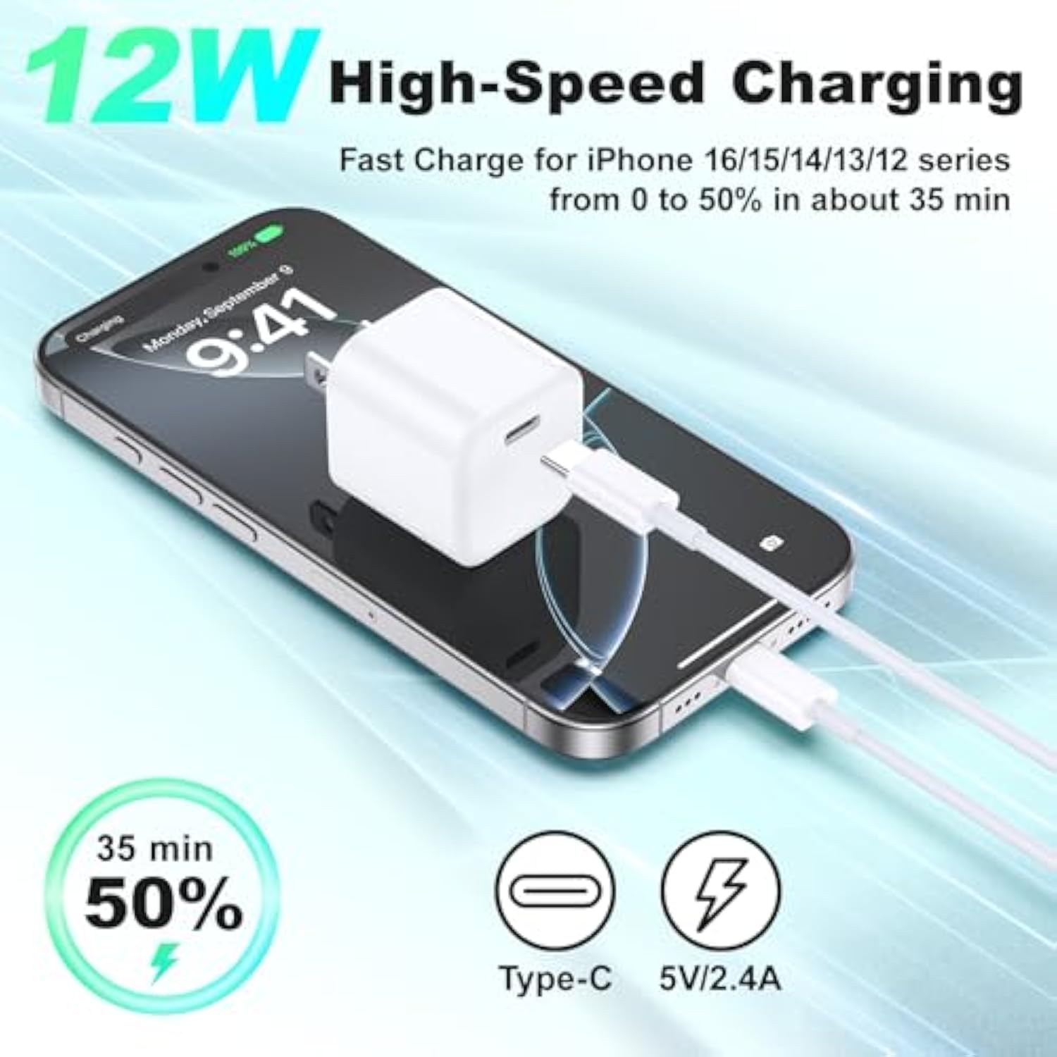 Usb C Charger Block, 2-Pack Mini Usbc Pd Fast Charging Cube C Box Charger Type C Charging Block Travel Wall Plug Power Adapter For Iphone 16E 16 15 14 13 12, Ipad Pro Air Mini, Airpods, Iwatch