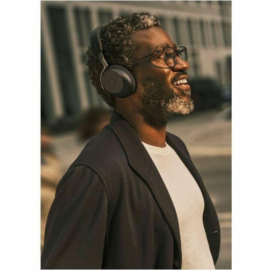 Evolve3 75 On-Ear Wireless Bluetooth Headset with Microphone for Work, USB-C, AI Voice Call Technology, Advanced Active Noise Cancellation, 22-Hour