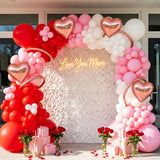 Valentine's Day Balloon Arch Kit, Red and Pink Balloons, 137 Pcs