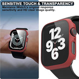 6 Pack Apple Watch 44mm Hard PC Case with Tempered Glass Scratch-Resistant