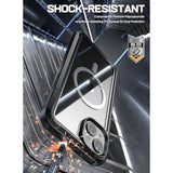 Guardian Magpro Case For Iphone 15 Plus 6.7 Inch,[Compatible With Magsafe][20 Ft Mil-Grade Drop Tested] Full-Body Shockproof Rugged Clear Cover With Built-In Screen Protector, Black/Clear