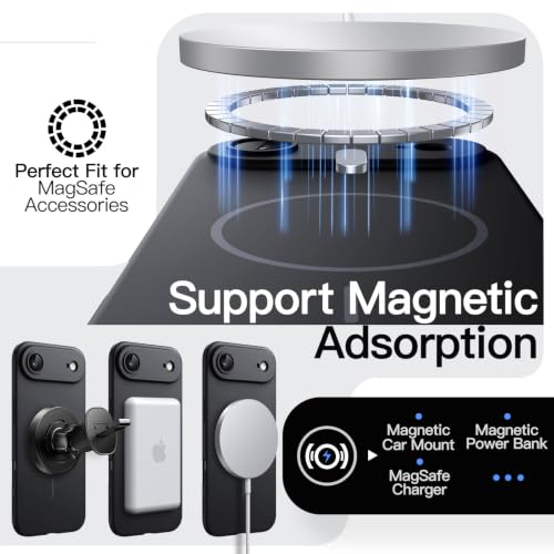 Magnetic Slim Case For Iphone Air, Compatible With Magsafe, Ultra-Thin Lightweight Minimalist Phone Cover With Matte Finish And Full Camera Lens Protection, 6.5-Inch Display (Black)