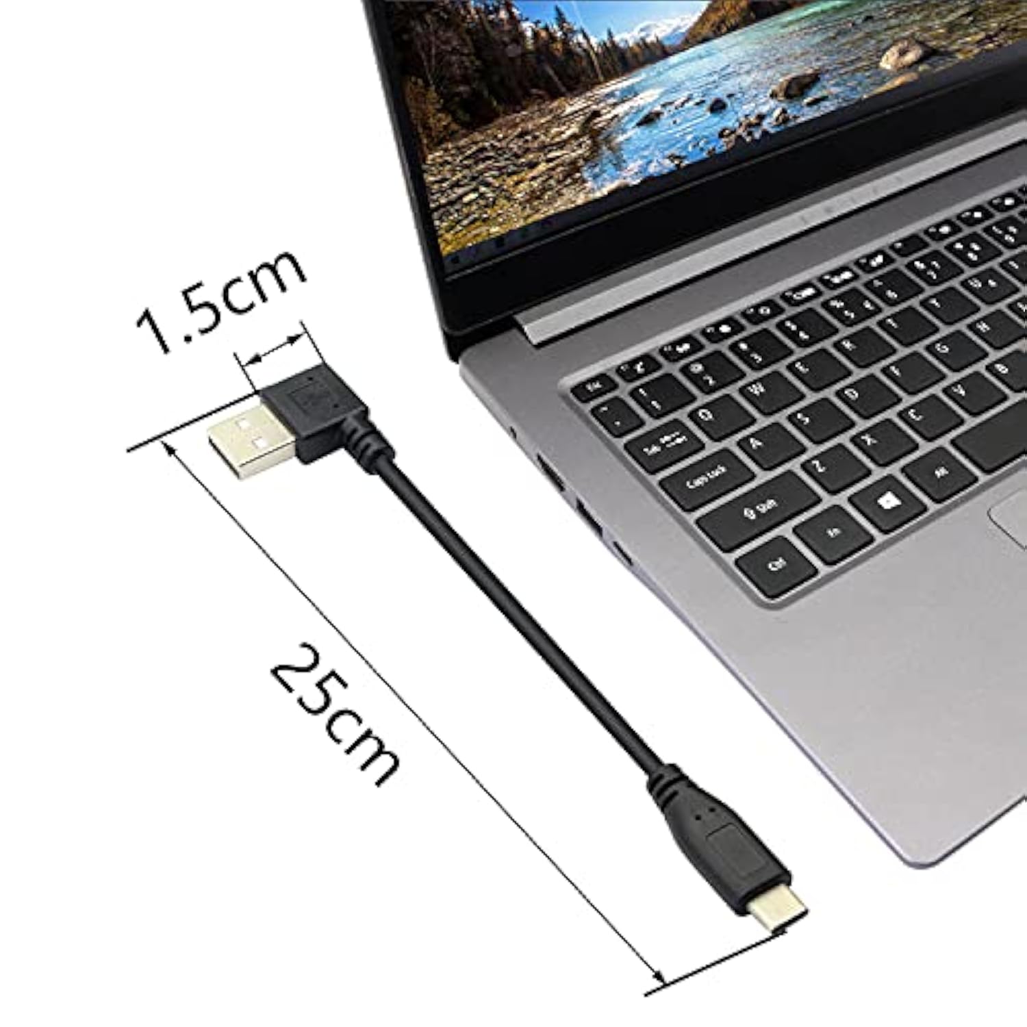 90 Degree Usb Adapter Cable Right Angle Usb 2.0 (Type-A) Male To Usb 2.0 (Type