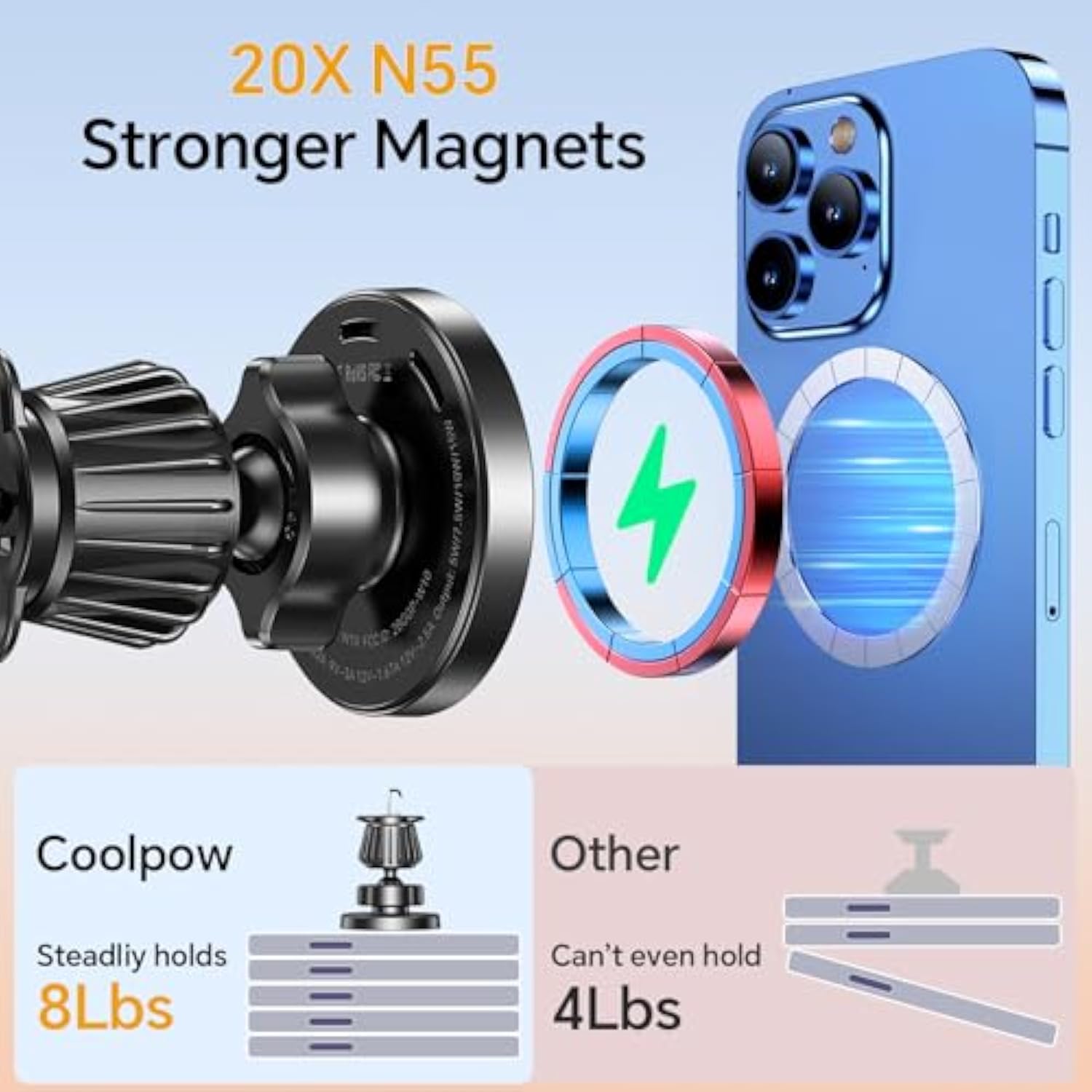 For Magsafe Car Mount Charger?100% Stable? 15W Magsafe Car Charger, Car Phone Holder Charger Mag Safe Car Accessories For Women Men Magnetic Wireless Car Charger Iphone 16 Pro Max 15 14 13 12