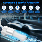 Iphone Car Charger Fast Charging, [Apple Mfi Certified] 60W Dual Usb-C Power Cigarette Lighter Car Charger+Type-C Cable&Lightning Cable For Iphone 16 15 14 13 12 Pro Plus Xs Xr Ipad, Samsung, Carplay