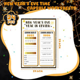 2026 New Year Games 24 Players Time Capsule Worksheet Family & Classroom Activity