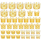 40 Pcs Mini Crowns For Flower Bouquets, Small Gold Crowns For Princess Cake Topper, Crown Decoration For Birthday Wedding Baby Shower Party, 5 Styles