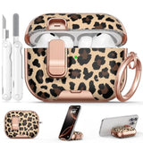 Leopard Print AirPods Pro 3 Case with Safety Lock