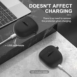 Silicone Case For Bose Quietcomfort Earbuds Ii (2022) & Quietcomfort Ultra Case (2023), Shockproof Protective Cover For Bose Earbuds Accessories With Keychain For Men Women (Black)