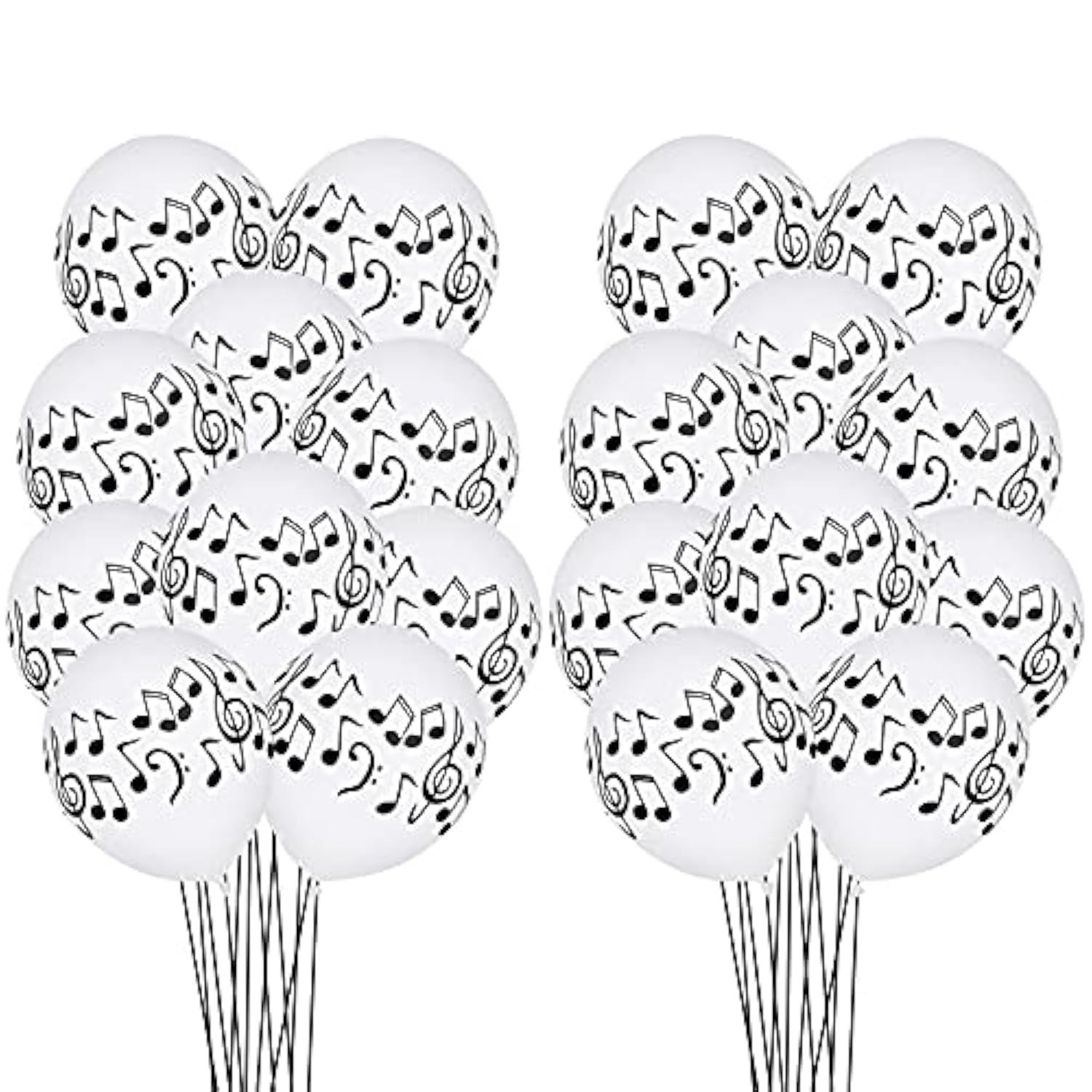 30 Pcs Music Notes Balloons Music Party Decoration Balloons 12 Inches Latex Balloon For Musical Theme Birthday Party Decorations