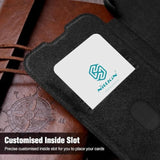 For Samsung Galaxy S25 Ultra Wallet Case With Camera Cover, [Lens Protection] Premium Leather Slim Protective Shockproof Hard Cover Flip Phone Case For Galaxy S25 Ultra 6.9'' Black