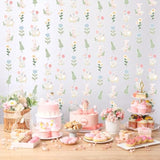 6 Pieces One Silly Goose Birthday Decorations Girls Pink Gingham Paper Rectangular Banner Garland Streamers Duck Birthday Funny Goose Party Supplies