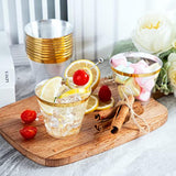 300 Pc Gold Rimmed 9 Oz Heavy Duty Disposable Plastic Cups for Party/Wedding