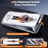 Compatible With Iphone 15 Pro Screen Protector With Auto-Alignment Install Kit (9H Tempered Glass & Hd Clear)(Scratch & Drop Resistance)(Anti-Fingerprint & Case Friendly) 2 Pack