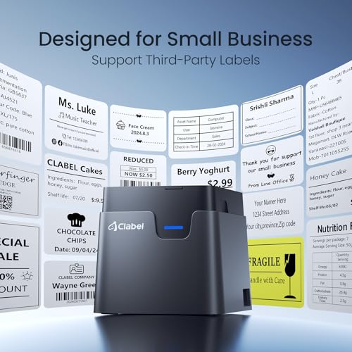 Desk Bluetooth Barcode Label Printer: 221D Label Maker With Direct Thermal Printing, 2 Inch Print Width For Barcodes Address Office Warehouse With 1 Roll Label