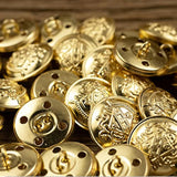 14Pcs Retro Metal Blazer Buttons Brass Buttons Suitable For Suits, Spo