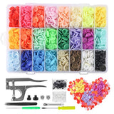 Snaps Buttons And Snap Pliers, 400 Sets 24-Colors Plastic Snaps Fasten