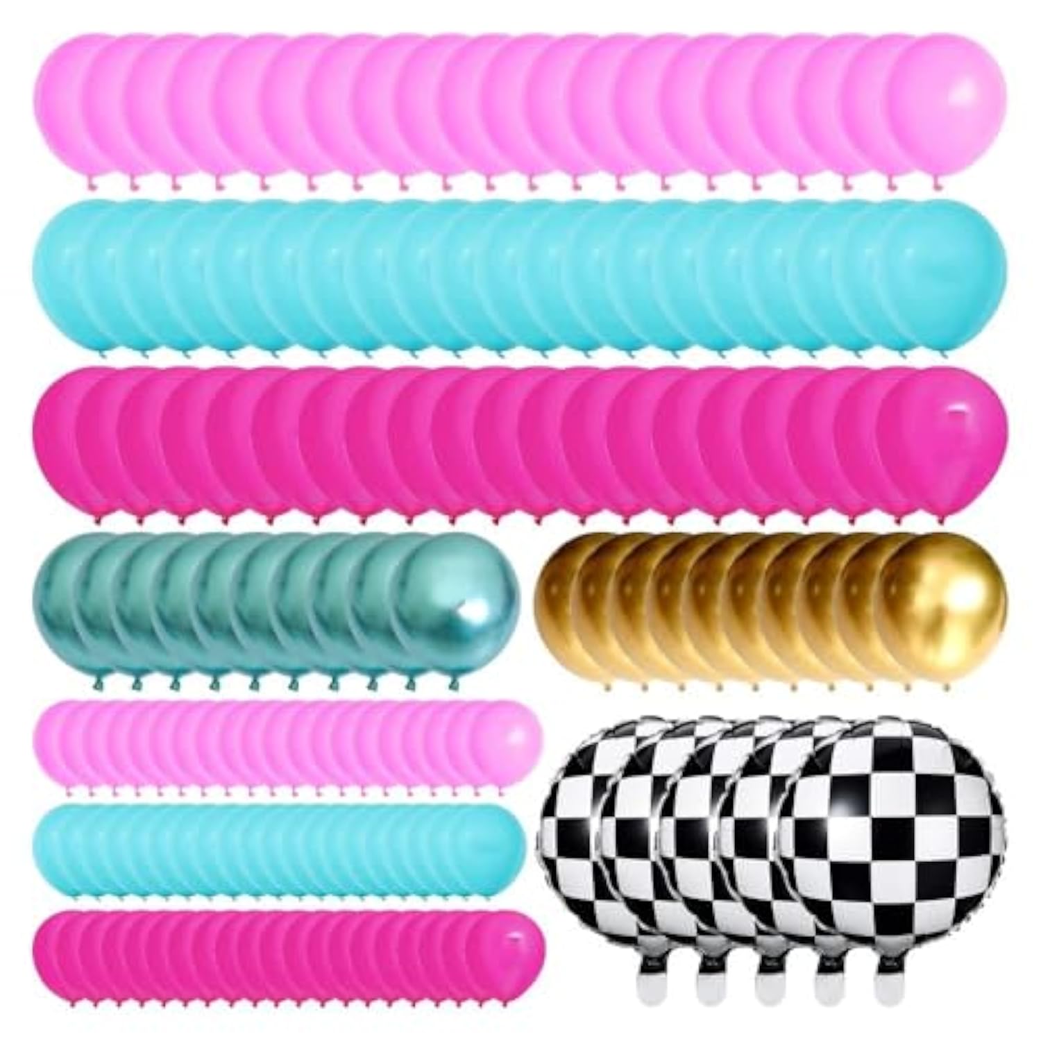 Wonderland Theme Balloon Garland Kit, Pink Blue Latex Balloons Arch Kit, Birthday Spring Tea Party Decorations