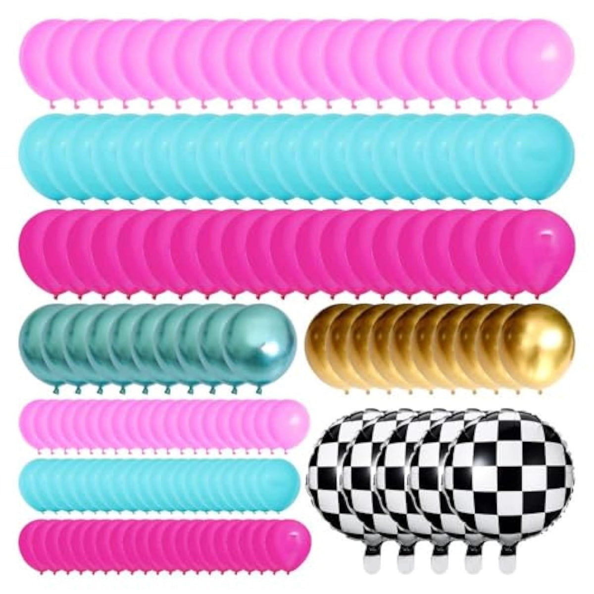 Wonderland Theme Balloon Garland Kit, Pink Blue Latex Balloons Arch Kit, Birthday Spring Tea Party Decorations