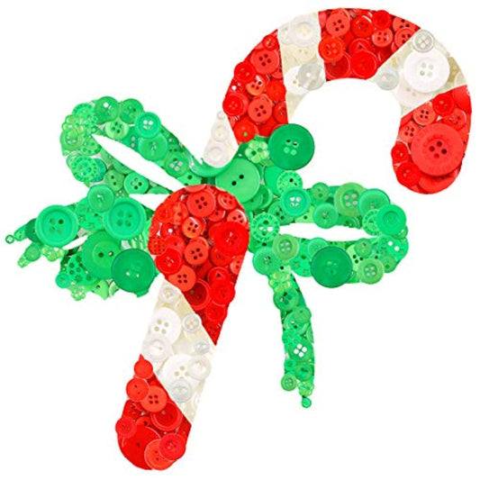 1000-Pieces Christmas Buttons 2 Holes And 4 Holes White Round Craft Re