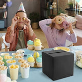 Black Card Box With Slot 9.1" Wedding Favor Gift Card Boxes For Reception, Parties, Birthday, Wedding Decorations, Retirement, Graduation Money Box Envelope Holder