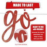 Red Go Sha Birthday Banner & Balloon Set with Confetti for Hip Hop Theme Party