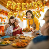 Gold Friendsgiving Balloons 16 Inch Banner Thanksgiving Party Decorations