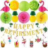 Retirement Party Decorations Men Women, Tropical Hawaiian Themed