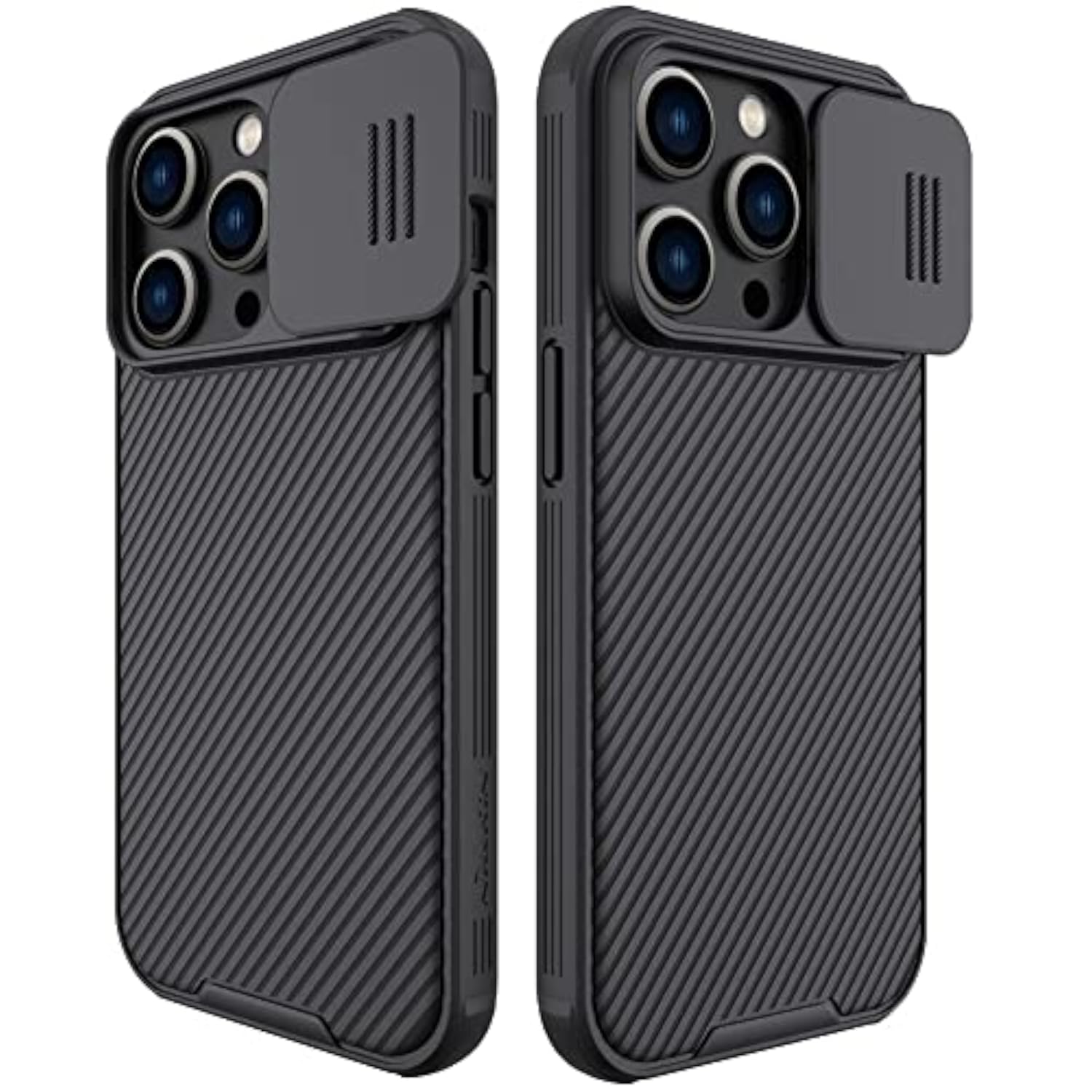 iPhone 14 Pro Max Polycarbonate Protective Case with Camera Cover - Black
