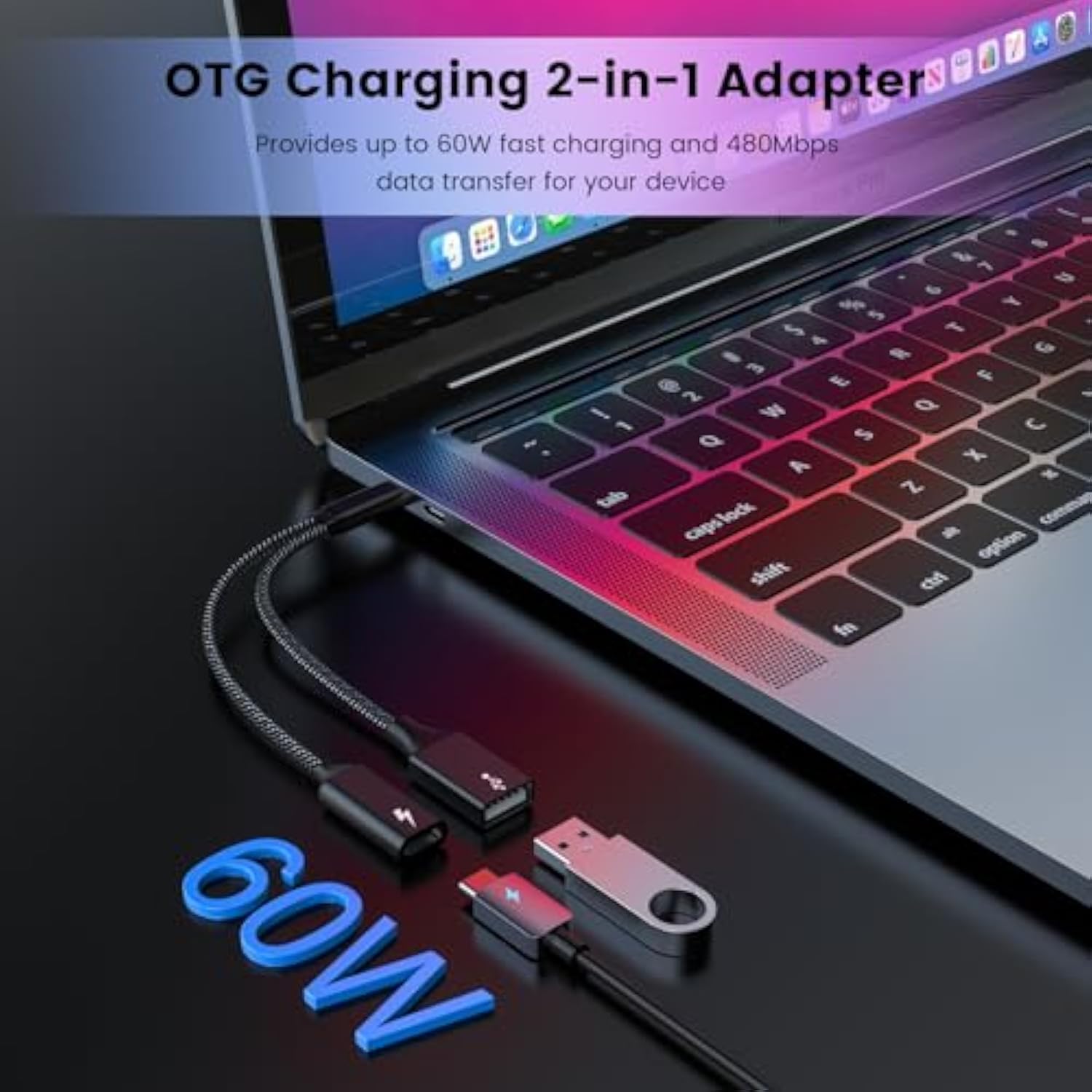 Usb C To Usb Adapter With Usb C Charging,Usb C Otg Splitter With Pd Fast Charge Compatible For Galaxy S22,Switch,Google Chromecast With Google Tv 2020 Pi-Kvm,3D Printer,Octa4A,Google Pixel4 Xl