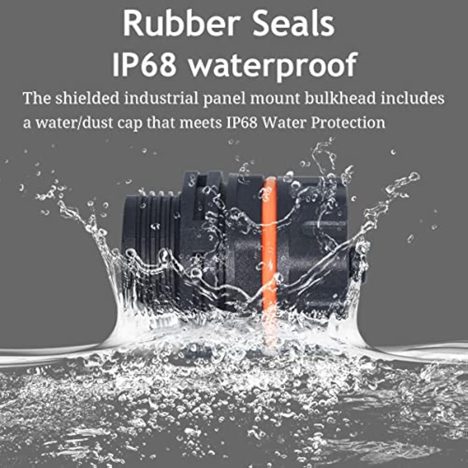 5Pcs Waterproof Rj45 Panel Mount Coupler,Shielded Cat6A/6/5E/5 Ethernet Lan Ca