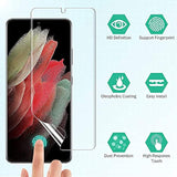 3 Pack Screen Protector Compatible For Samsung Galaxy S21 Ultra 6.8-Inch, Hd Clear Flexible Film, Positioning Tool, Support Fingerprint, Bubble Free, Model No. Zu