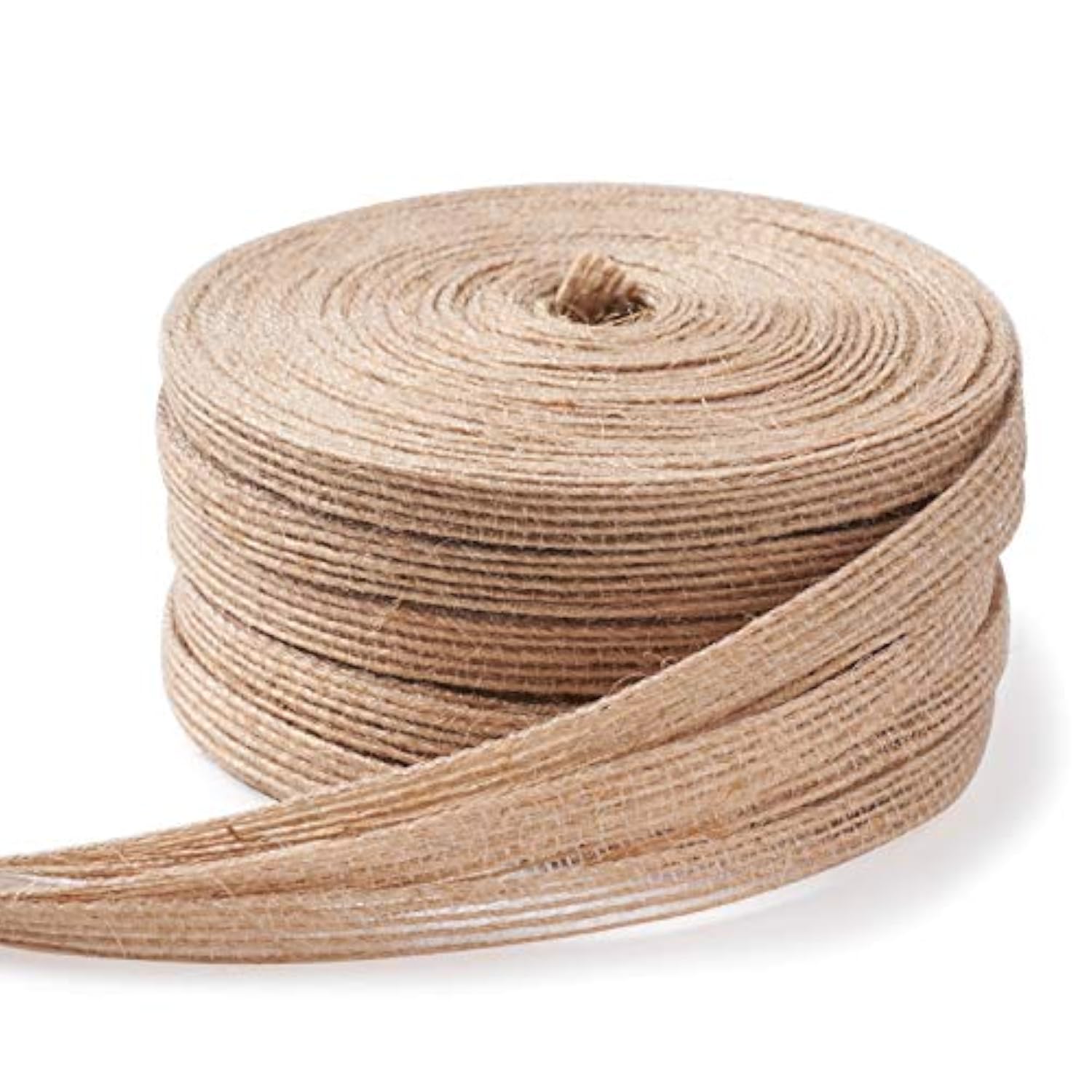 54.6 Yards Natural Burlap Ribbon 1/4 Inch Rustic Jute Fabric Craft Rib
