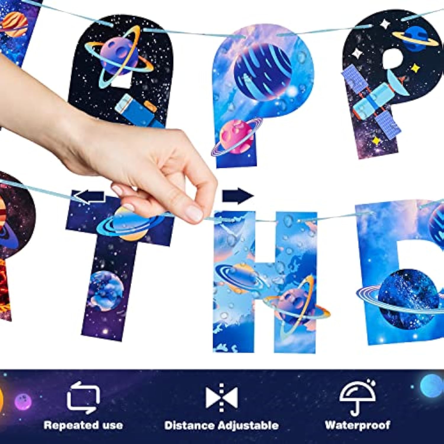 37Pcs Galaxy Birthday Decorations Kit - Solar System, Outer Space, Galaxy Party Supplies & Themed Party Favors