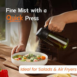- Original 16Oz/470Ml Olive Oil Dispenser Bottle For Kitchen Gadgets And Air Fryer Accessories - Olive Oil Sprayer For Cooking W/Stickers - Black