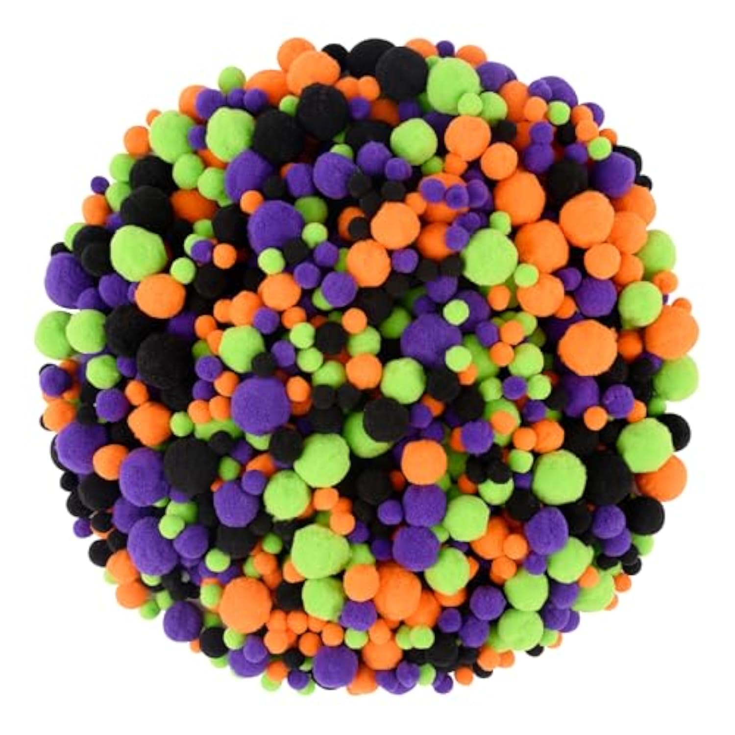 1200 Pieces Halloween Pom Poms Balls in 4 Sizes for DIY Crafts & Party Decorations