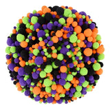 1200 Pieces Halloween Pom Poms Balls in 4 Sizes for DIY Crafts & Party Decorations