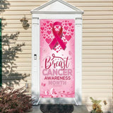 Pink Ribbon Door Banner 3x6FT Breast Cancer Awareness Decorations