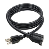 Tripp Lite Heavy-Duty Power Extension Cord 15A, 14AWG (NEMA 5-15P to NEMA 5-15R) 6-ft.(P024-006) Black