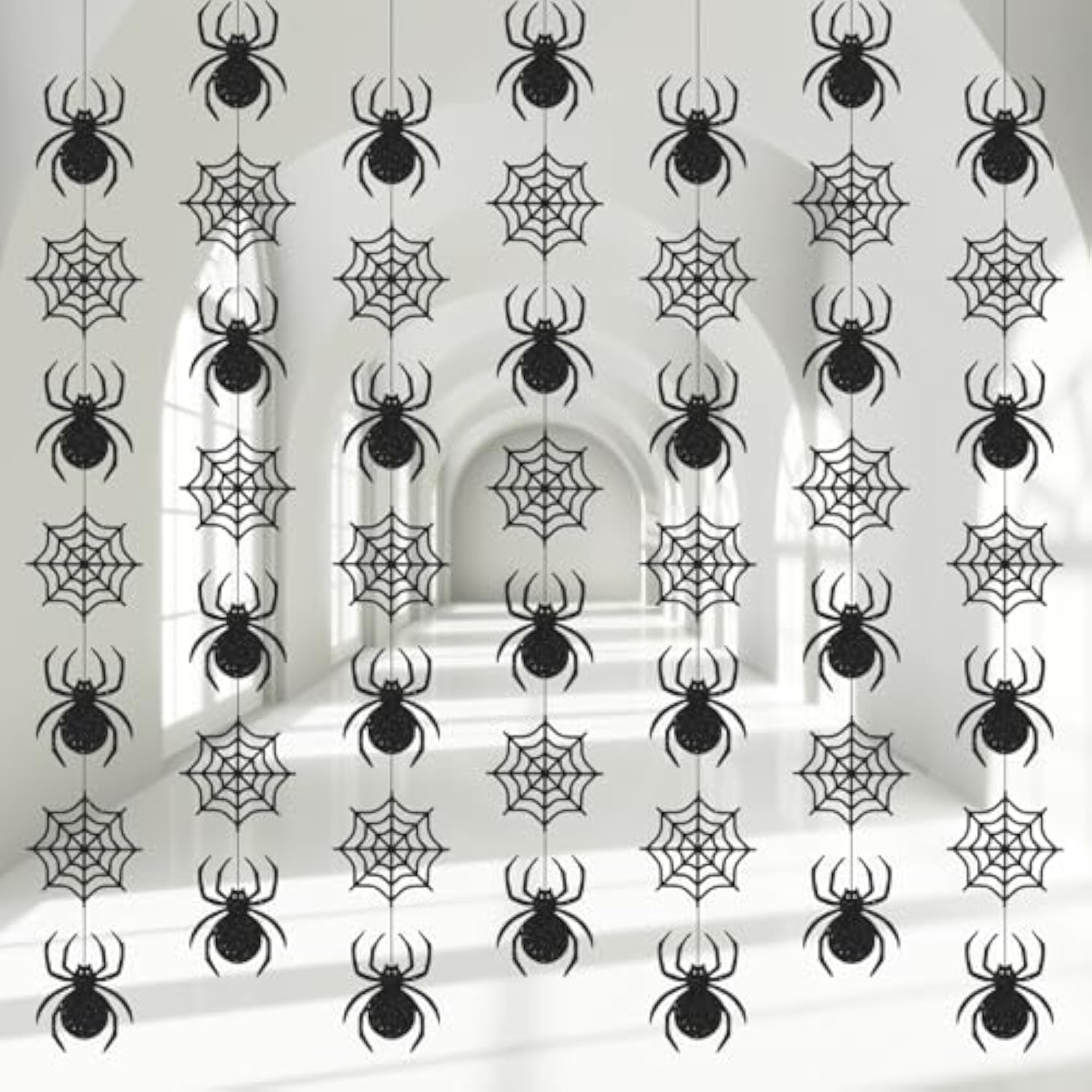 Halloween Spider Web Banner Garland Horror Theme Ribbon Streamers Party Decor