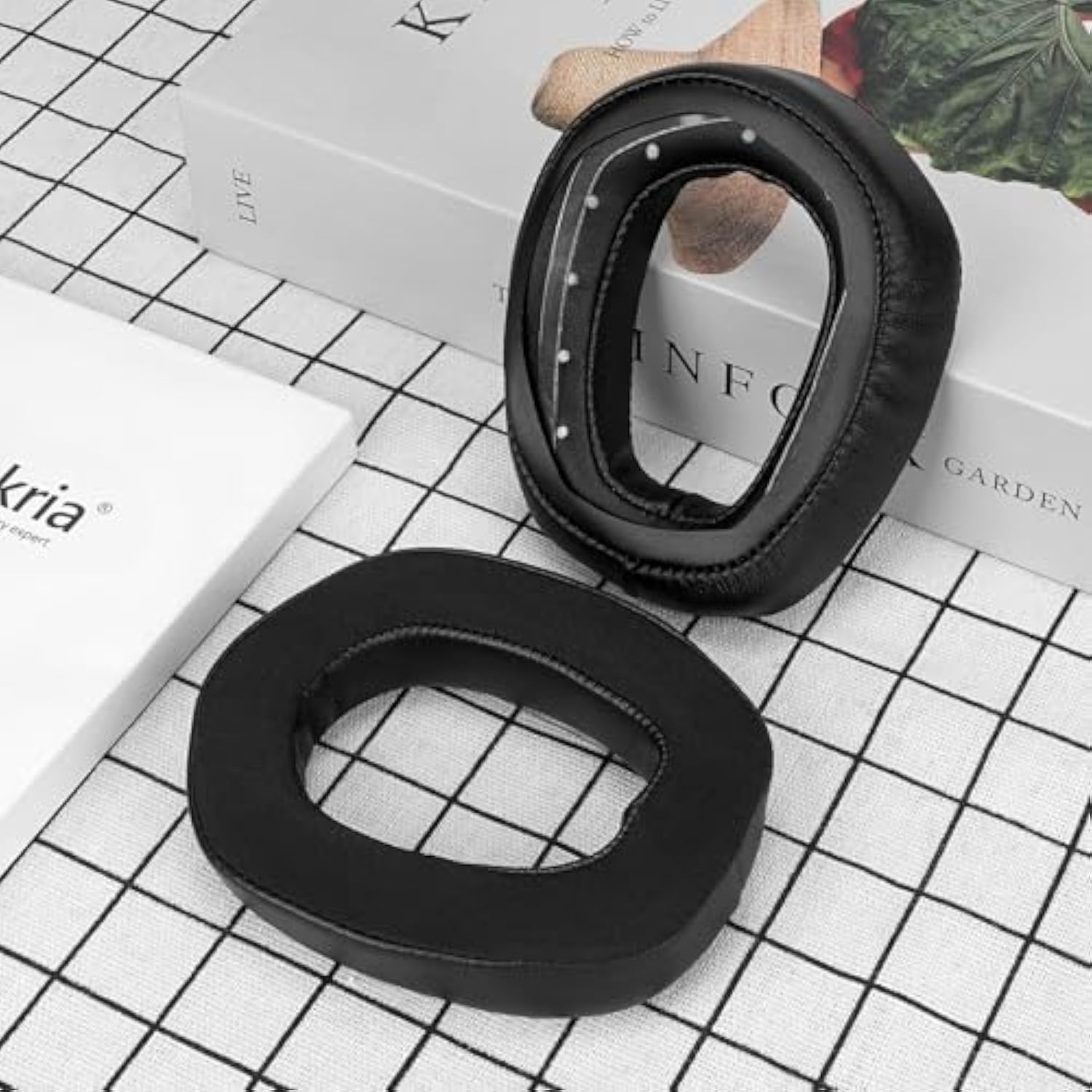 Geekria Sport Cooling-Gel Replacement Ear Pads Compatible with Logitech G435, G335 Headphones, Ear Cushions, Repair Parts (Black)