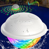 Bluetooth Pool Speaker,Floating Pools Speaker With Colorful Lights,Hot Tub Speakers Ip68 Waterproof P Ool Speakers,16W Loud Stereo Sound Bluetooth Speak Er,Tws Pairing Floating Speake R-White