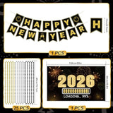 2026 New Year Party Kit for 50 Guests with Hats, Glasses, Beads, and Banner