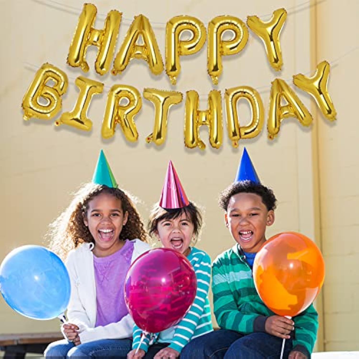 Gold Happy Birthday Balloons 16 Inch Mylar Foil Letters Balloons Happy Birthday Banner For Kids Child Adults Boys Girls Happy Birthday Sign Birthday Party Decorations Supplies