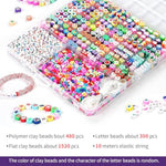 2300Pcs Polymer Clay Beads Bracelet Making Kit, 24 Style Cute Fun Beads For Friendship Bracelets Letter Beads Charms Kit For Jewelry Making Diy Arts And Crafts Birthday Gifts Toys For Kids