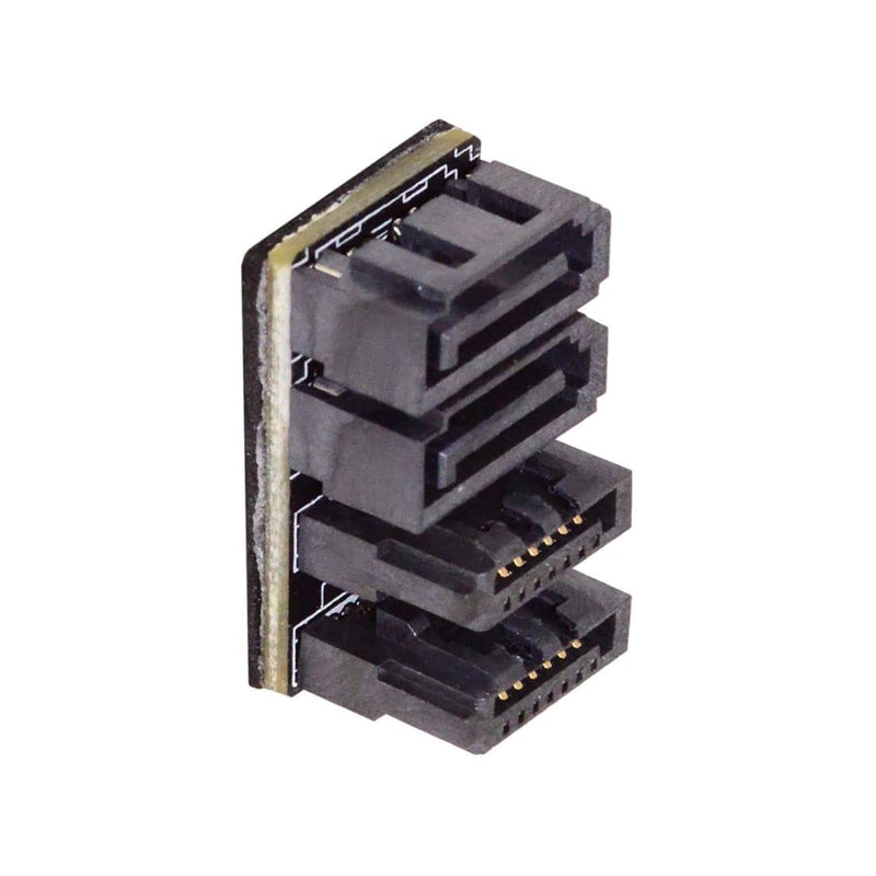 Cy Dual Sata 7Pin Male To 7Pin Female 360 Degree Angled Expansion Adapter Low