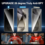 For Samsung Galaxy S22 Ultra Screen Protector Privacy [Auto Alignment/Dust Removal],Bubble-Free,[100% Ultrasonic Fingerprint Id] Easy Installation,Full Coverage,Anti-Spy [Non-Glass] 2 Packs