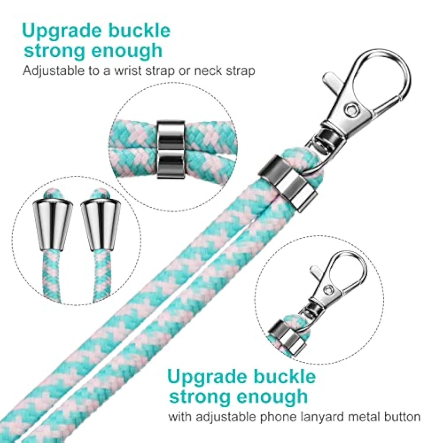 4-Pc Universal Phone Lanyard Strap Crossbody for Most Phones Bright Colors