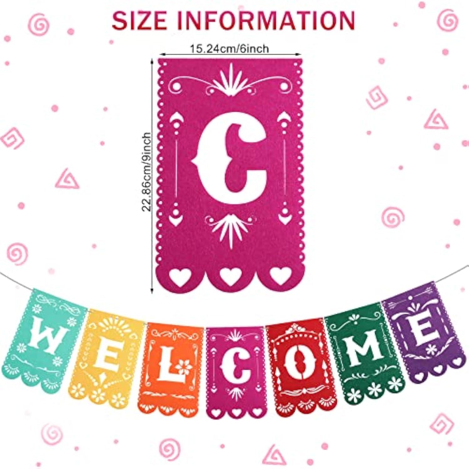 Mexican Welcome Baby Banner Fiesta Baby Shower Decorations Felt Banner Taco Bout Decorations Cinco De Mayo Party Supplies